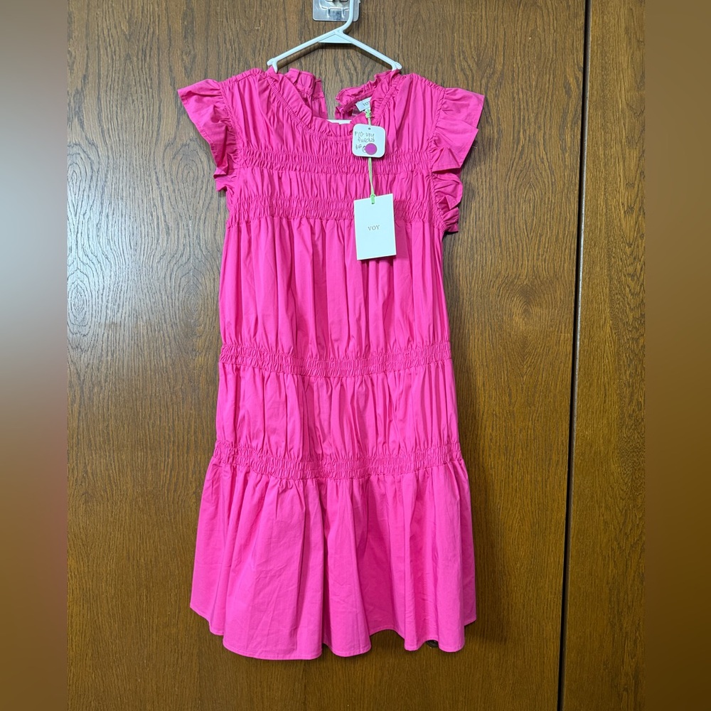 Pink Ruffled Dress NWT